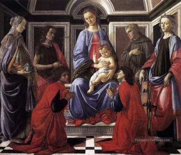 Vierge à l’Enfant avec Six Saints Sandro Botticelli Peinture à l'huile